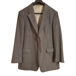 Murano 41R Worsted Wool & Cashmere Men’s Gray Blazer Jacket Excellent Condition